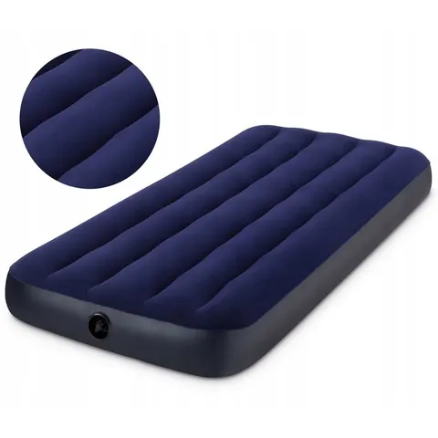 Matelas gonflable 1 place vinyle bleu 191 x 76 CM – image 1