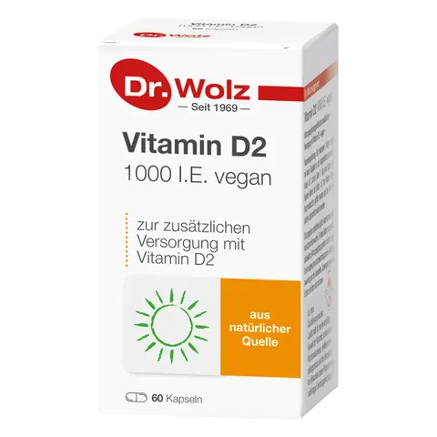Dr. Wolz Vitamin D2 1000 I.e. vegan Kapseln – Bild 1
