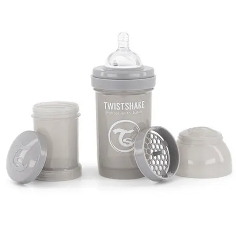Twistshake Biberón Anticólico Gris 180ml – imagen 1
