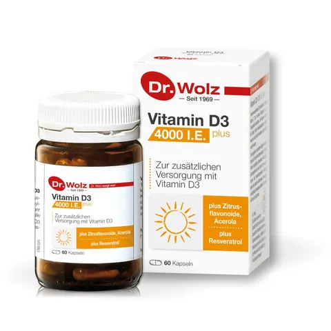 Vitamin D3 4000 I.E. plus 60 St Kapseln – Bild 1