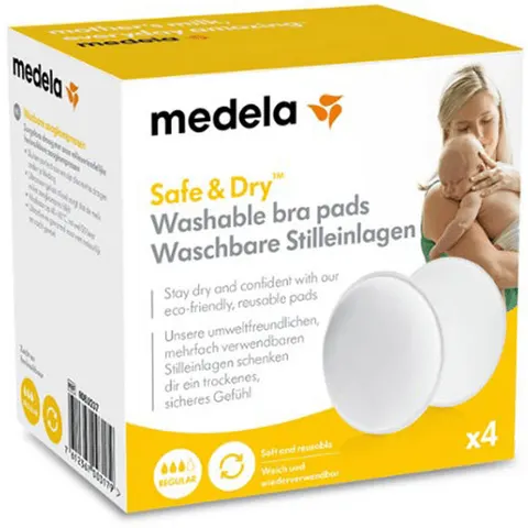 MEDELA Discos Absorbentes Lavables 4 uds – imagen 1