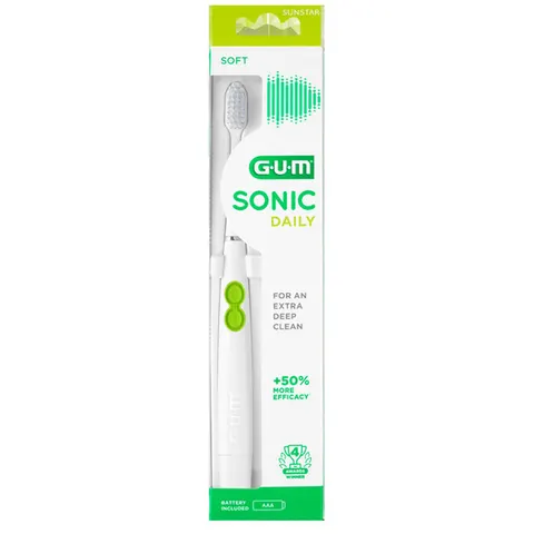 Gum cepillo elec sonic daily blanco pilas 1un – imagen 1