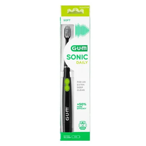 Gum Sonic Daily Sonic Toothbrush 1 Unit Black – image 1