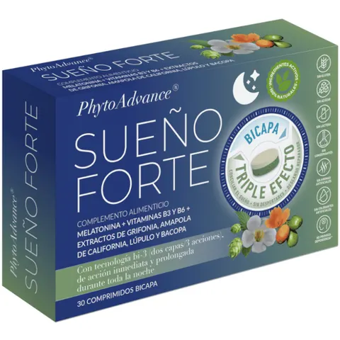 PhytoAdvance Sueño Forte 30 Comprimidos Bicapa – imagen 1