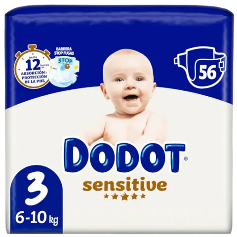 dodot Pañales Sensitive T3 56uds – imagen 1