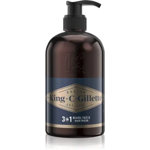 Gillette King C. Beard & Face Wash shampoo per barba 350 ml – immagine 1