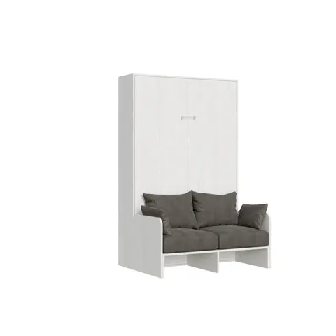 Lit 120 Kentaro Canapé Escamotable Vertical Frêne Blanc – image 1