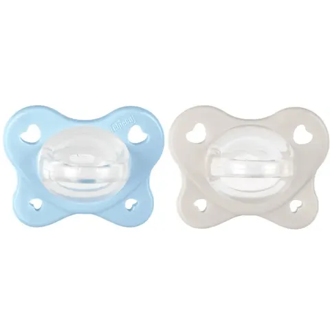 Chicco Chupetes PhysioForma Dual Soft Azul/Blanco 2-6M – imagen 1