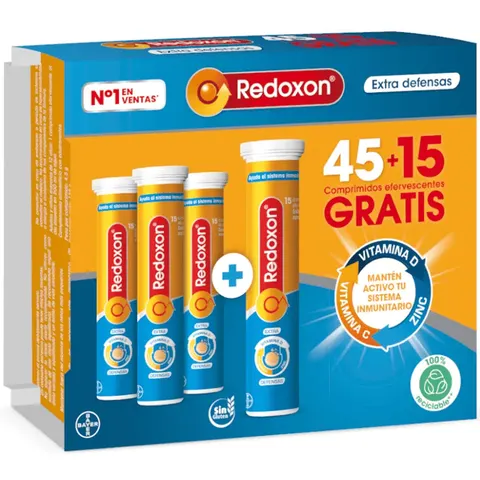 Redoxon Extra Defensas 45 + 15 comp – imagen 1