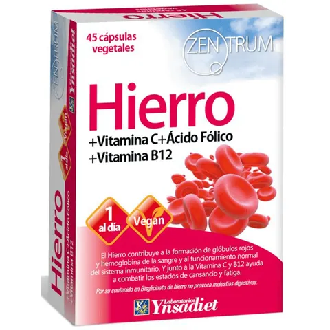 Ynsadiet ZENTRUM HIERRO 45 VCaps – imagen 1