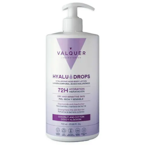 Valquer Hyaludrops Loción Corporal Coco y Algodón 700 ml – imagen 1