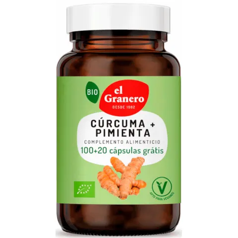 El Granero Integral Curcuma pimienta 100+20 cápsulas – imagen 1