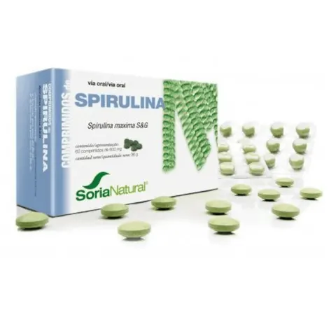 Soria Natural Spirulina 60 comp – imagen 1