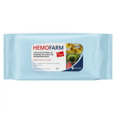Hemofarm toallitas plus sob 60 u – imagen 1