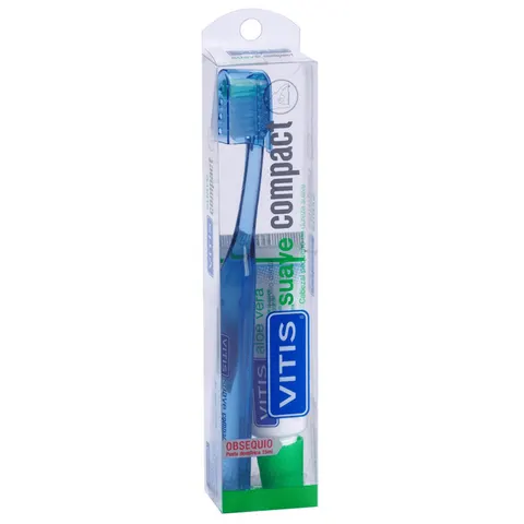 Cepillo Dental Vitis Suave Compact + Pasta Vitis 15ml – imagen 1