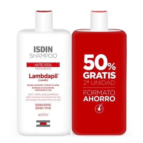 Isdin Lambdapil Duplo Champú Anticaída 2x200ml – imagen 1
