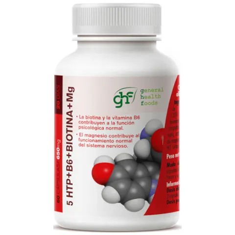 GHF 5-HTP + B6 + Biotina + Mg 60 Cápsulas – imagen 1