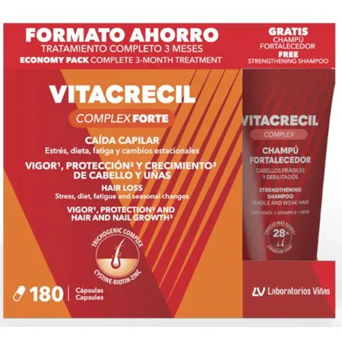 Vitacrecil Complex Forte cápsulas + champú 2 u – imagen 1
