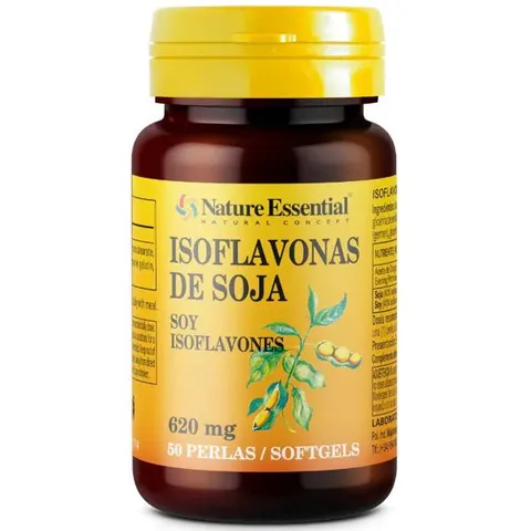 Nature essential isoflavonas de soja 620mg. 50perlas – imagen 1