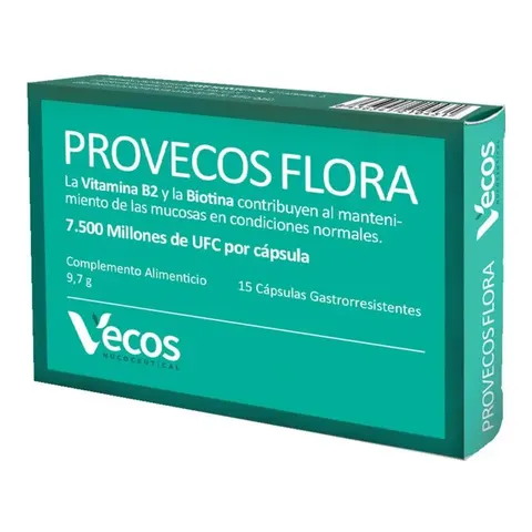 Vecos Nucoceutical Provecos Flora 15 caps – imagen 1