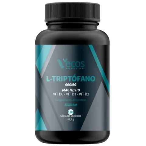 Vecos Nucoceutical L-Triptófano 600mg 100 Cápsulas – imagen 1
