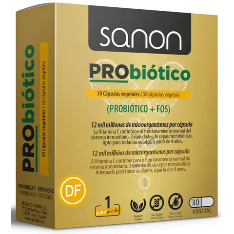 Sanon Probiótico 30 Cápsulas Vegetales – imagen 1