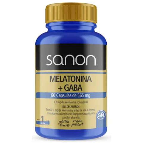 Sanon Melatonina + Gaba 60 Cápsulas – imagen 1
