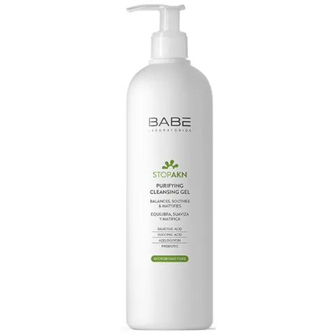 Babé Stop AKN Purifying Cleansing Gel Soothes and Mattifies 400mL – immagine 1