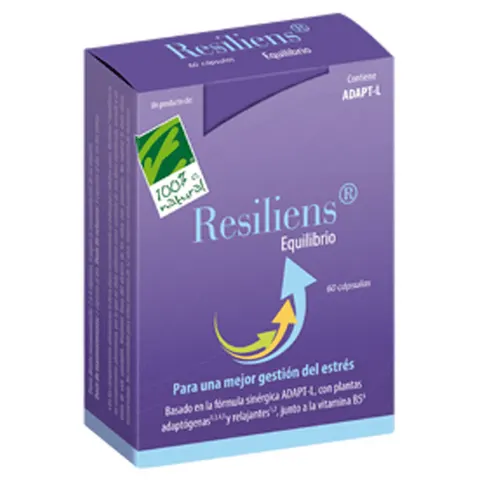 100% Natural Resiliens Equilibrio 60 Cápsulas – imagen 1