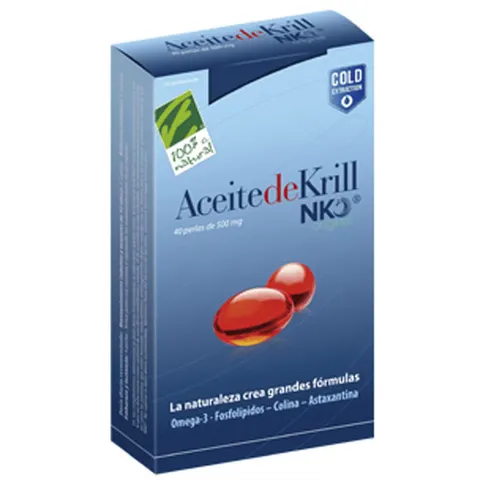 100% Natural Aceite de KRILL NKO 40 Cápsulas – imagen 1