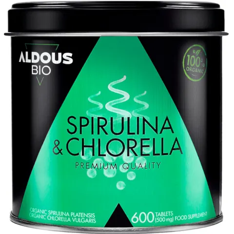 Aldous Bio Espirulina y Chlorella 600 comp – imagen 1