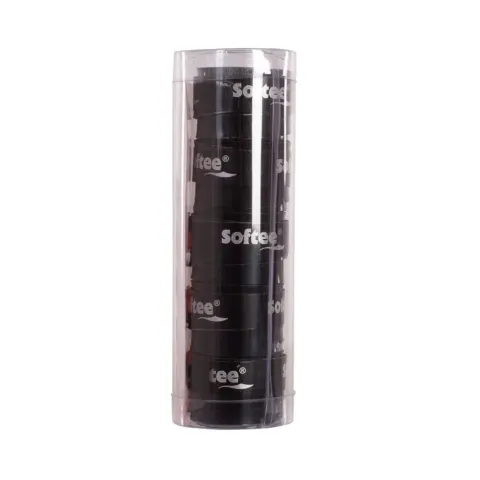 Pack 5 Overgrips Lisos Softee Tech Negro – imagen 1