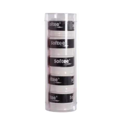 Pack 5 Overgrips Lisos Softee Tech Blanco – imagen 1