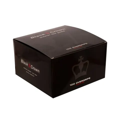 Caja 100 Overgrips Black Crown Lisos – Negro – imagen 1