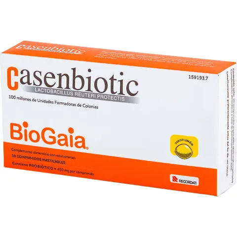 Casenbiotic · 30 comprimidos masticables de limón – imagen 1