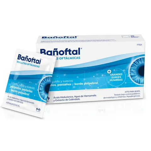 BAÑOFTAL ® toallitas oculares estériles 20uds – imagen 1