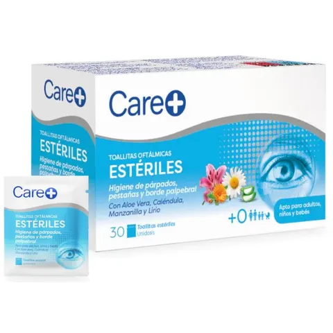 Care+ Toallitas Oftálmicas Estériles 30uds – imagen 1