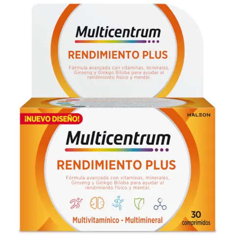 Multicentrum Plus Ginseng y Ginkgo 30 comprimidos – imagen 1