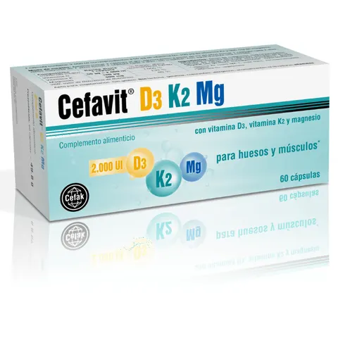 Cefavit D3 + K2 + Magnesio 60 Cápsulas – imagen 1
