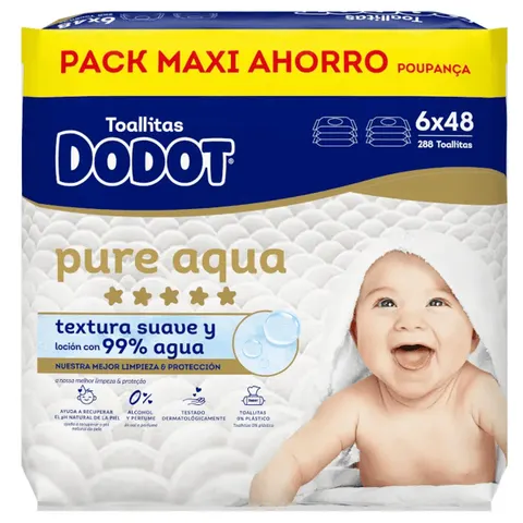 Dodot Pure Aqua Touch Toallitas 288 uds – imagen 1