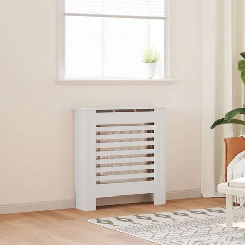 vidaXL Cache-radiateur MDF Blanc 78 cm – 155080 – image 1