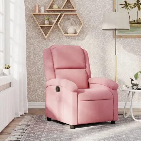 vidaXL Fauteuil inclinable Rose Velours – 199934 – image 1