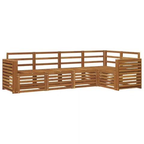vidaXL Ensemble de canapés d'extérieur 5 pc 5 place Naturel – 528780 – image 1