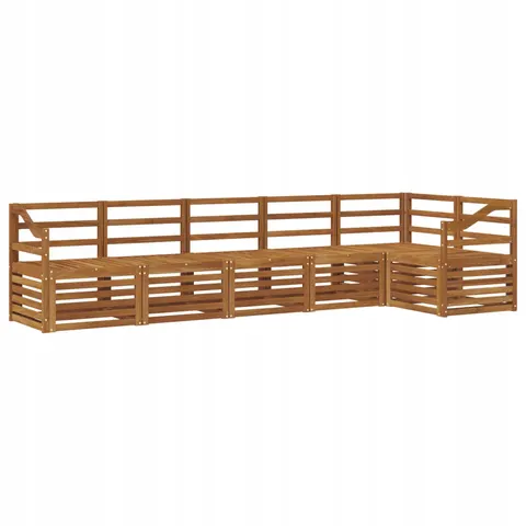 vidaXL Ensemble de canapés d'extérieur 6 pc 6 place Naturel – 529688 – image 1
