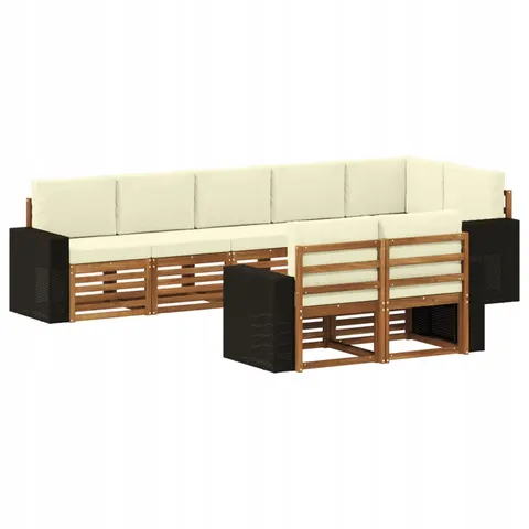 vidaXL Ensemble de canapés d'extérieur 8 pc Polyester – 692504 – image 1