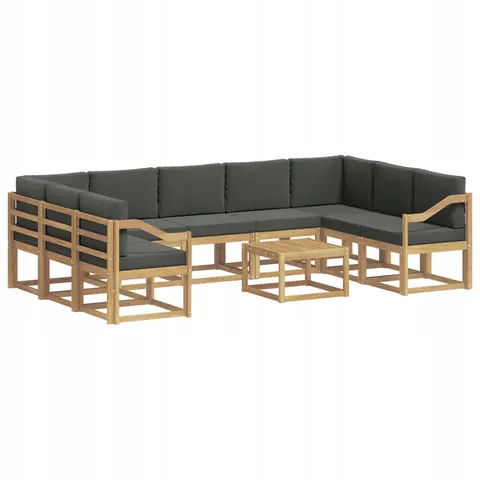 vidaXL Ensemble de canapés d'extérieur 10 pc 9 place – 787798 – image 1