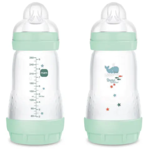 Mam biberon anti-colic 260ml 2un azul – imagen 1
