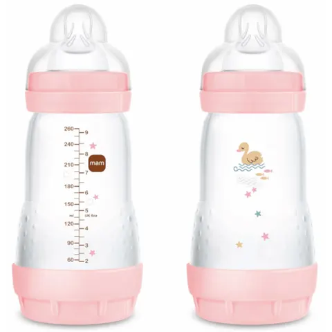 Mam biberon anti-colic 260ml 2un rosa – imagen 1