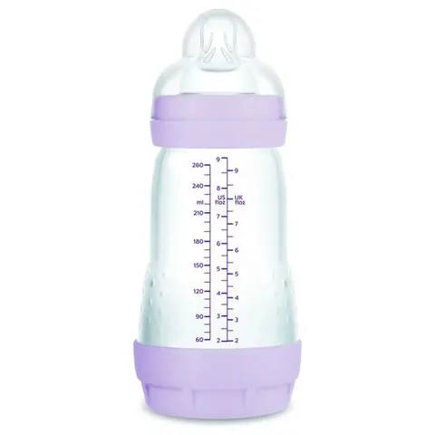 Mam biberon anti-colic 260ml matt rosa – imagen 1