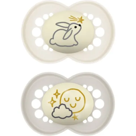 MAM Original Night 16m+ dummy Grey/ Beige 2 pc – image 1